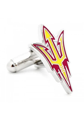 Arizona State Sun Devils Silver Plated Mens Cufflinks