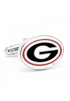 Georgia Bulldogs Silver Plated Mens Cufflinks