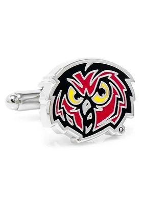 Temple Owls Silver Plated Mens Cufflinks