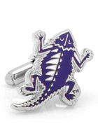 TCU Horned Frogs Silver Plated Mens Cufflinks