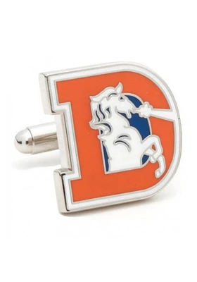 Denver Broncos Silver Plated Mens Cufflinks