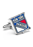 New York Rangers Silver Plated Mens Cufflinks