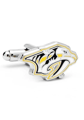 Nashville Predators Silver Plated Mens Cufflinks
