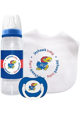 Kansas Jayhawks 3-Piece Baby Baby Gift Set