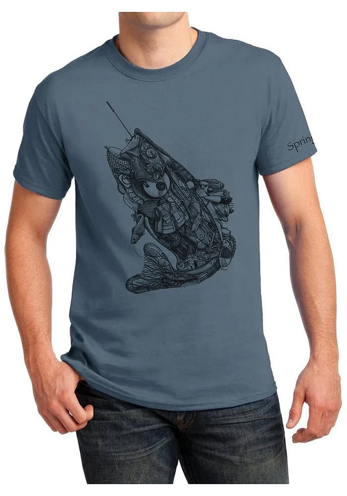 Springfield Blue Bass Fusion Short Sleeve Fashion T Shirt