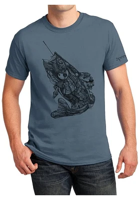 Springfield Blue Bass Fusion Short Sleeve Fashion T Shirt