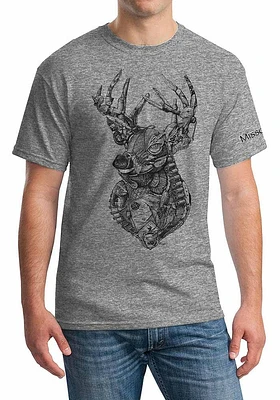 Missouri Graphite Buck Fusion Short Sleeve Fashion T Shirt
