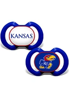 Kansas Jayhawks 2pk Design Baby Pacifier