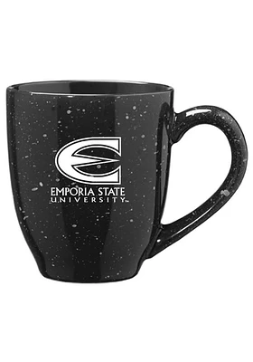 Emporia State Hornets 16oz Speckled Ceramic Mug - Black