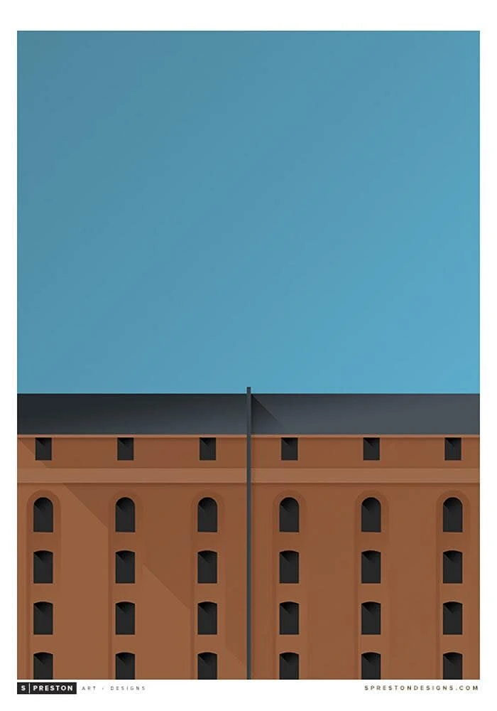 Baltimore Orioles Camden Yards 22x30 Ballpark Wall Art