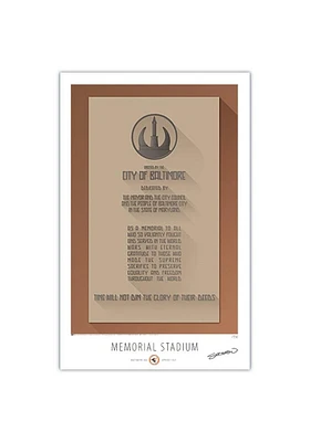 Baltimore Orioles Mem Stadium 17x26 Ltd Ed Ballpark Wall Art