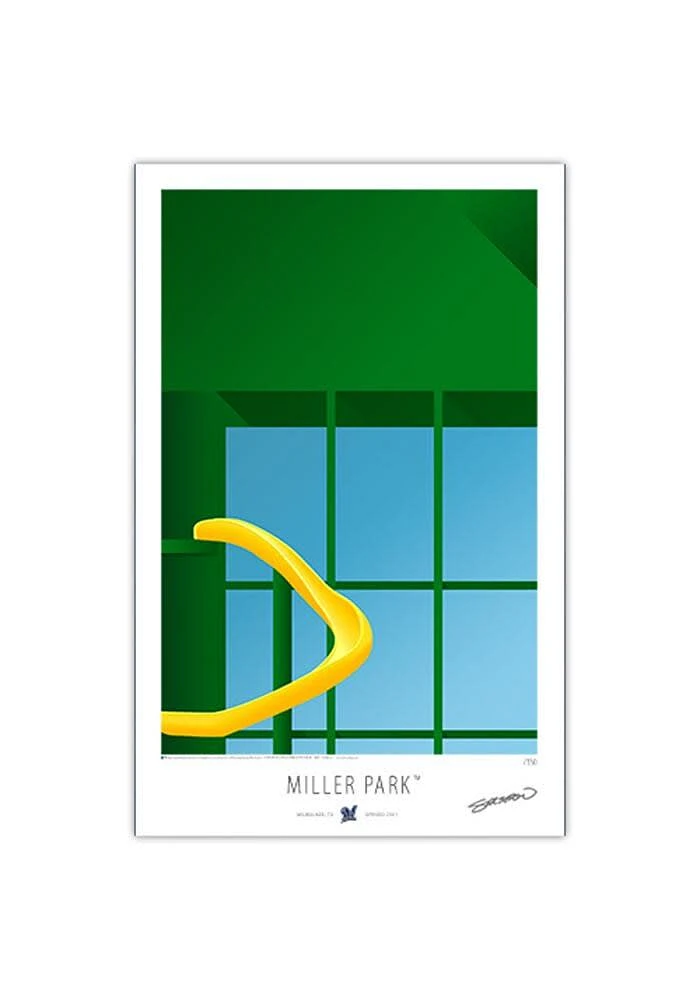 Milwaukee Brewers Miller Park 17x26 Ltd Ed Ballpark Wall Art