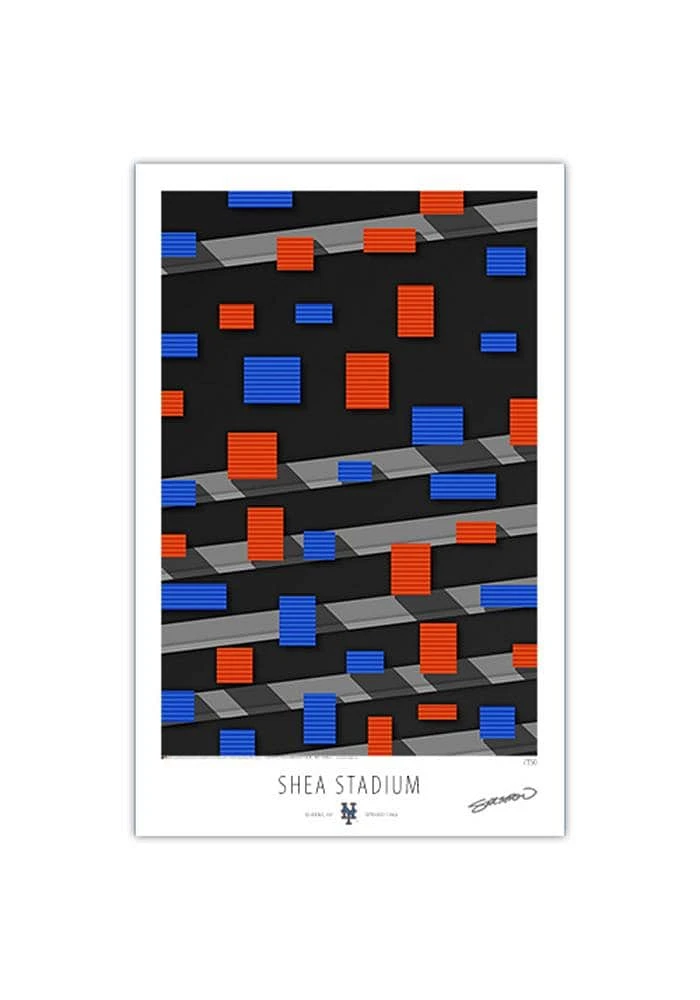 New York Mets Shea Stadium 17x26 Ltd Ed Ballpark Wall Art