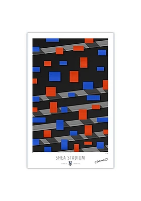 New York Mets Shea Stadium 17x26 Ltd Ed Ballpark Wall Art