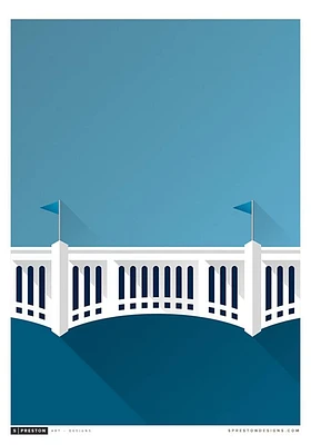 New York Yankees Yankee Stadium 22x30 Ballpark Wall Art