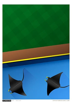 Tampa Bay Rays Tropicana Field 22x30 Ballpark Wall Art