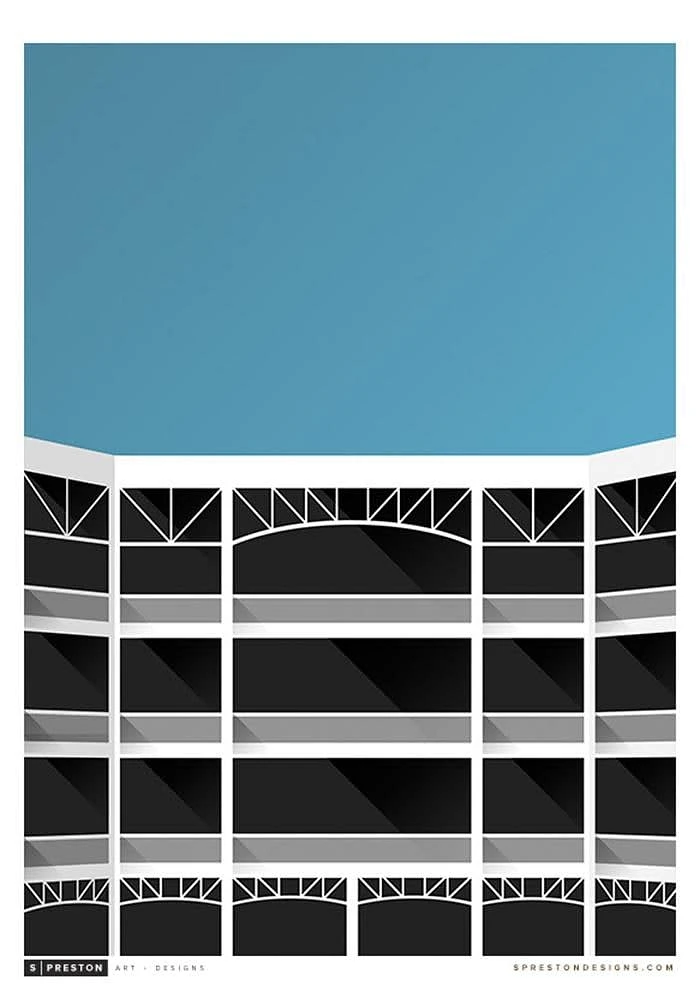 Texas Rangers Globe Life Park 22x30 Ballpark Wall Art