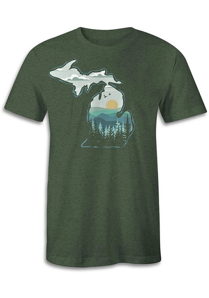 Michigan Green Forest Short Sleeve Fashion T Shirt