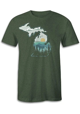 Michigan Green Forest Short Sleeve Fashion T Shirt