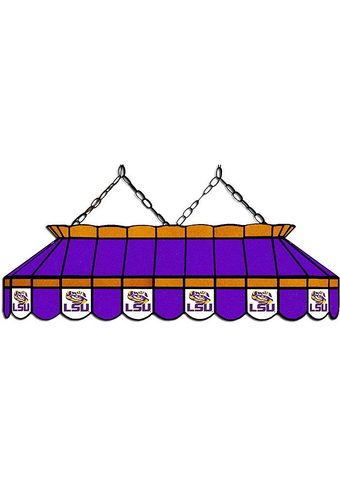 LSU Tigers 40 Inch Stained Glass Purple Billiard Lamp