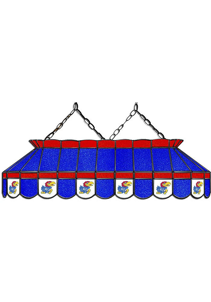 Kansas Jayhawks 40 Inch Stained Glass Red Billiard Lamp