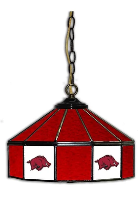 Arkansas Razorbacks Inch Stained Glass Pub Lamp