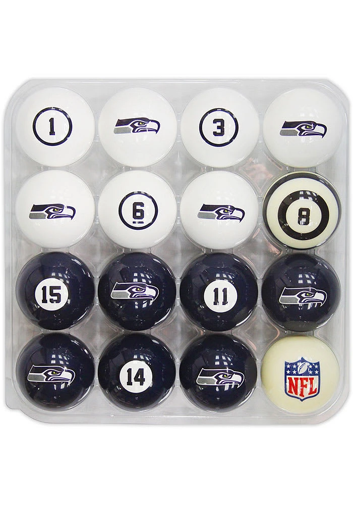 Seattle Seahawks Team Color Billiard Balls