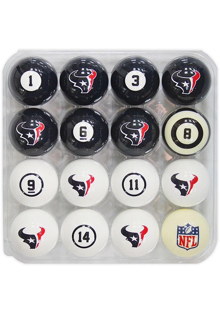 Houston Texans Team Color Billiard Balls