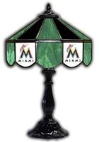 Miami Marlins 21 Inch Glass Pub Lamp