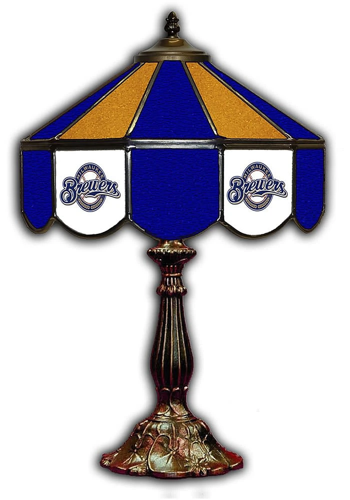 Milwaukee Brewers 21 Inch Glass Pub Lamp