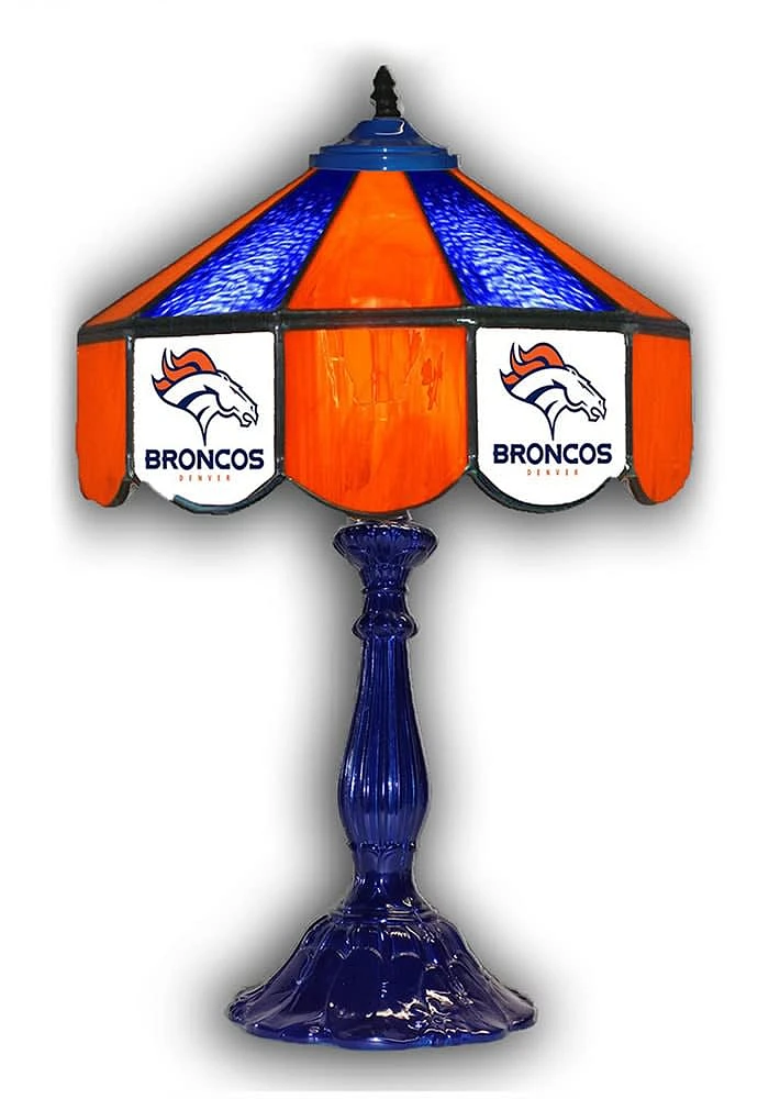 Denver Broncos 21 Inch Glass Pub Lamp
