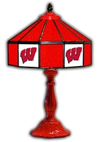 Red Wisconsin Badgers 21 Inch Glass Pub Lamp