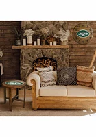 New York Jets Oak Barrel Wall Clock