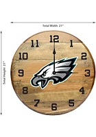 Philadelphia Eagles Oak Barrel Wall Clock