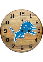 Detroit Lions Oak Barrel Wall Clock
