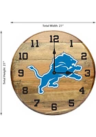 Detroit Lions Oak Barrel Wall Clock
