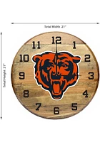 Chicago Bears Oak Barrel Wall Clock