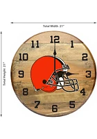 Cleveland Browns Oak Barrel Wall Clock