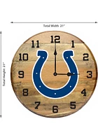 Indianapolis Colts Oak Barrel Wall Clock