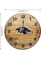 Baltimore Ravens Oak Barrel Wall Clock