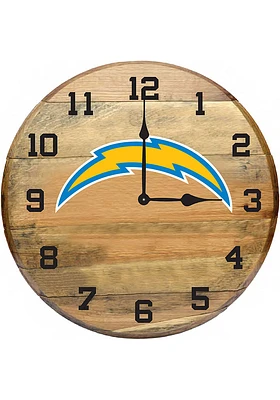 Los Angeles Chargers Oak Barrel Wall Clock
