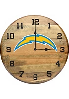Los Angeles Chargers Oak Barrel Wall Clock