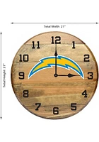 Los Angeles Chargers Oak Barrel Wall Clock