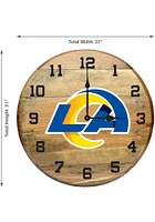 Los Angeles Rams Oak Barrel Wall Clock