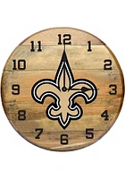 New Orleans Saints Oak Barrel Wall Clock