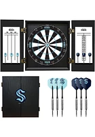 Seattle Kraken Fan Set Dart Board Cabinet