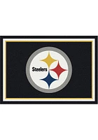 Pittsburgh Steelers 4x6 Spirit Interior Rug - Black