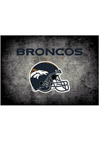 Denver Broncos 4x6 Distressed Interior Rug - Black