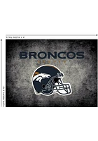 Denver Broncos 4x6 Distressed Interior Rug - Black