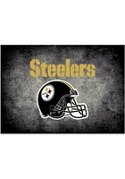 Pittsburgh Steelers 4x6 Distressed Interior Rug - Black